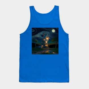 Starry Night Over The Burrow Tank Top